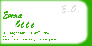 emma olle business card